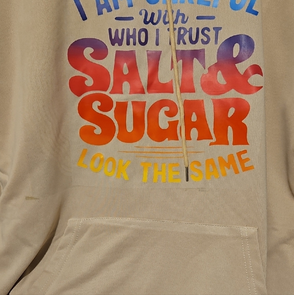 Ag Adriano Goldschmied Tan Hoodie with Multicolor Print
